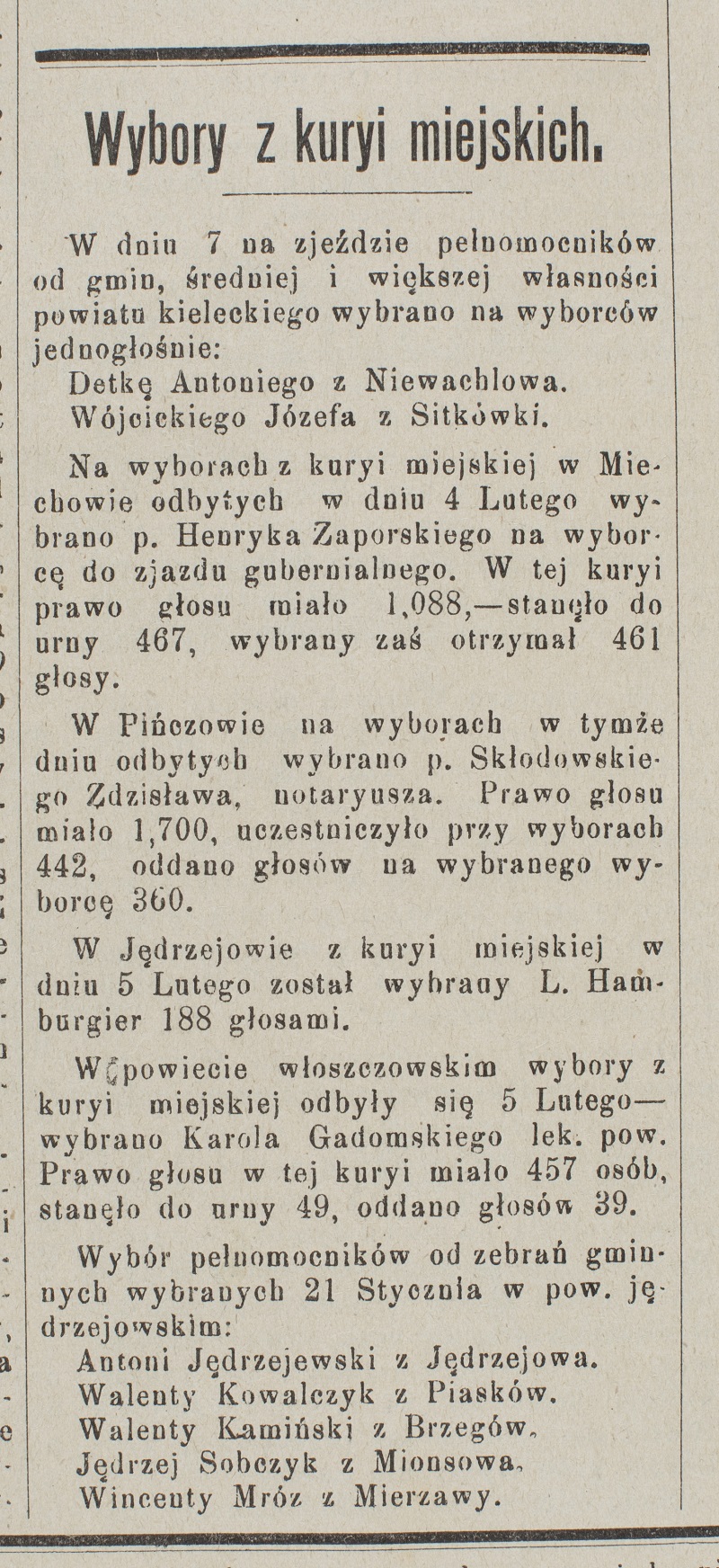  [Wybory do Drugiej Dumy], „Gazeta Kielecka” 1907, nr 12, s. 2