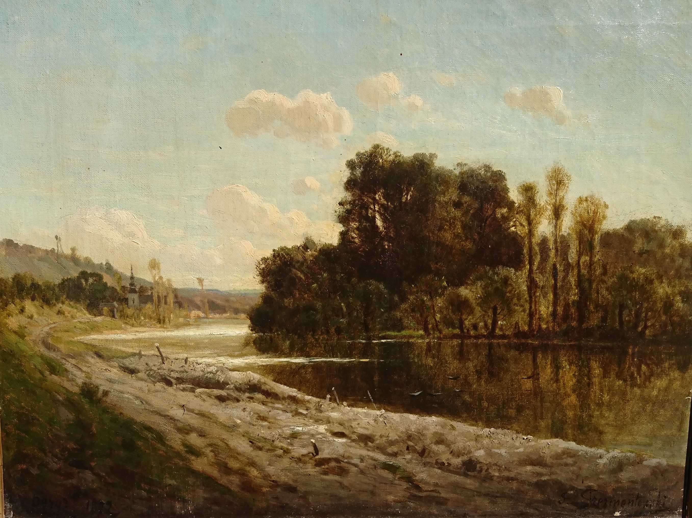 Pejzaż z&nbsp;rzeką