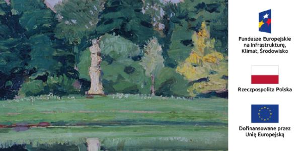 Św. Nepomucen nad stawem, obraz fragment