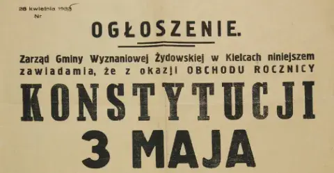 Afisz, zaproszenie do synagogi
