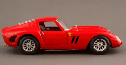 Model Ferrari 250 GTO 1962, metal, plastik, guma, skala 1:18, Burgano, Włochy, 1984.