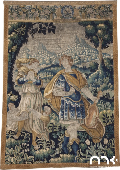 <em>Tapiseria ze sceną Orfeusz i Eurydyka</em>, Flandria, warsztat nieznany, XVII w.