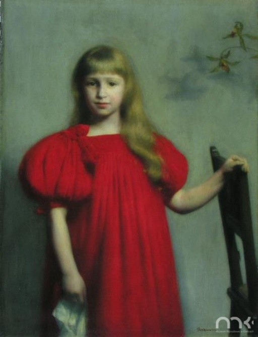 Portret dziewczynki w czerwonej sukience (Józefa Oderfeldówna)