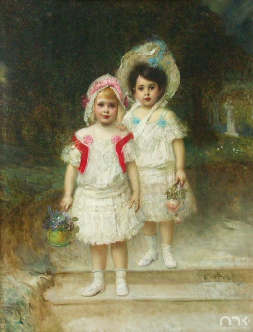 Dziewczynki w białych sukienkach