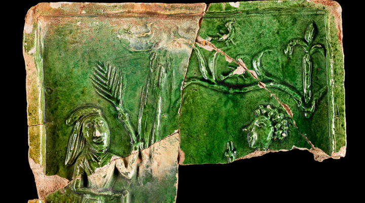 Kafel piecowy z wyobrażeniem św. Izydora