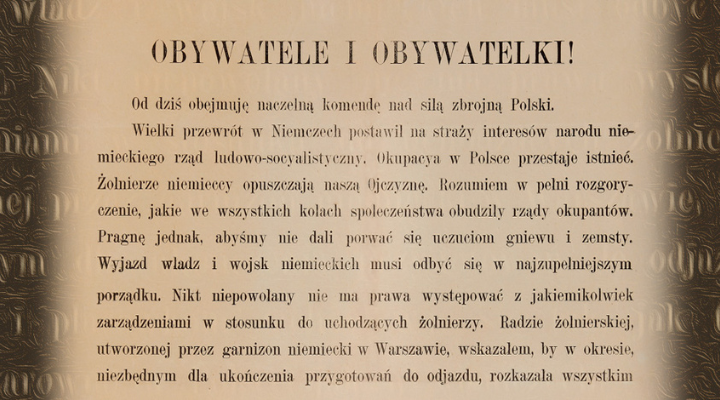 Afisz: OBYWATELE I OBYWATELKI!