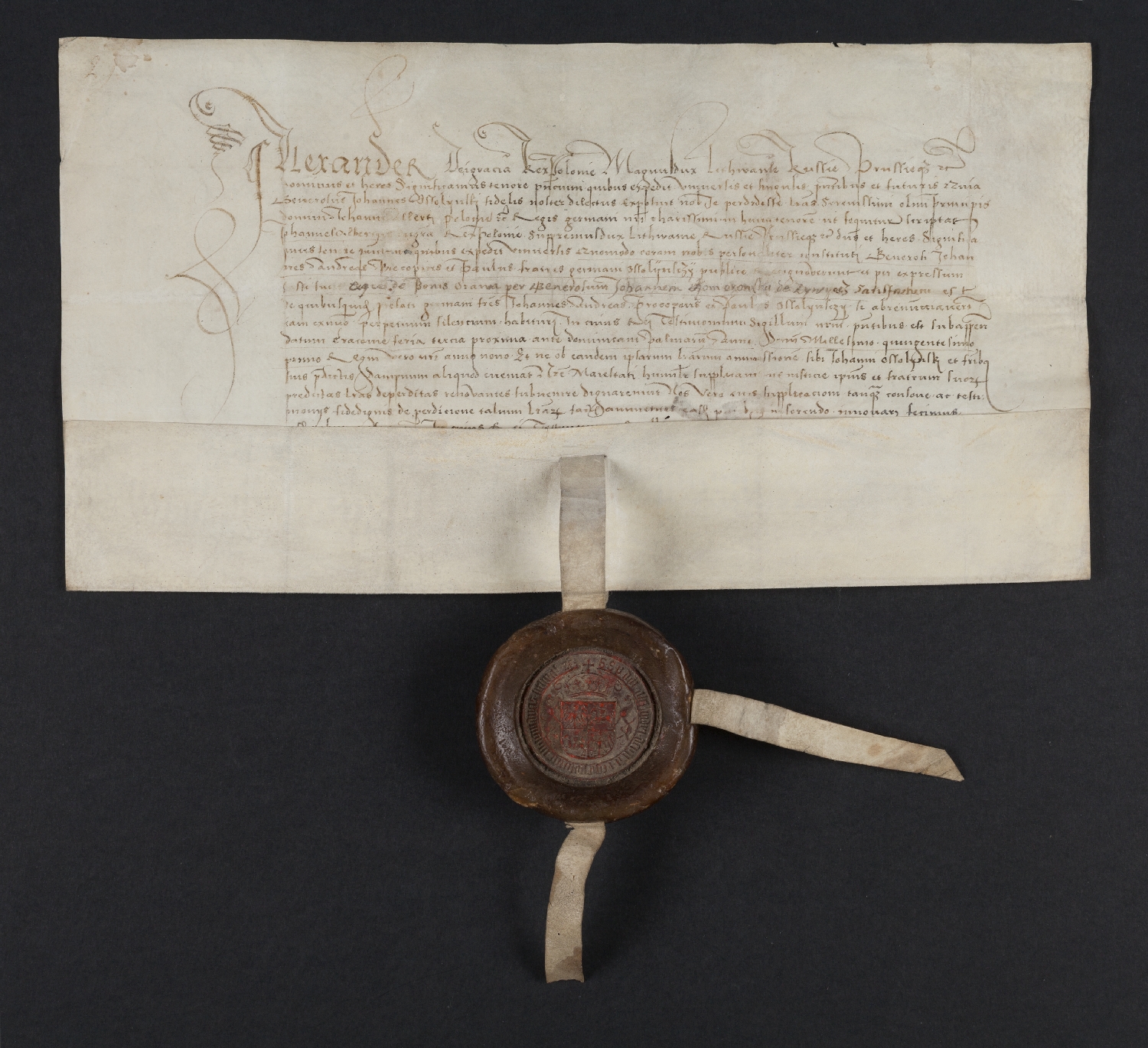 Dokument króla Aleksandra Jagiellończyka odnoszący się do dóbr Orawa